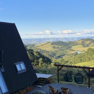 Vista do deck para a Serra da Mantiqueira